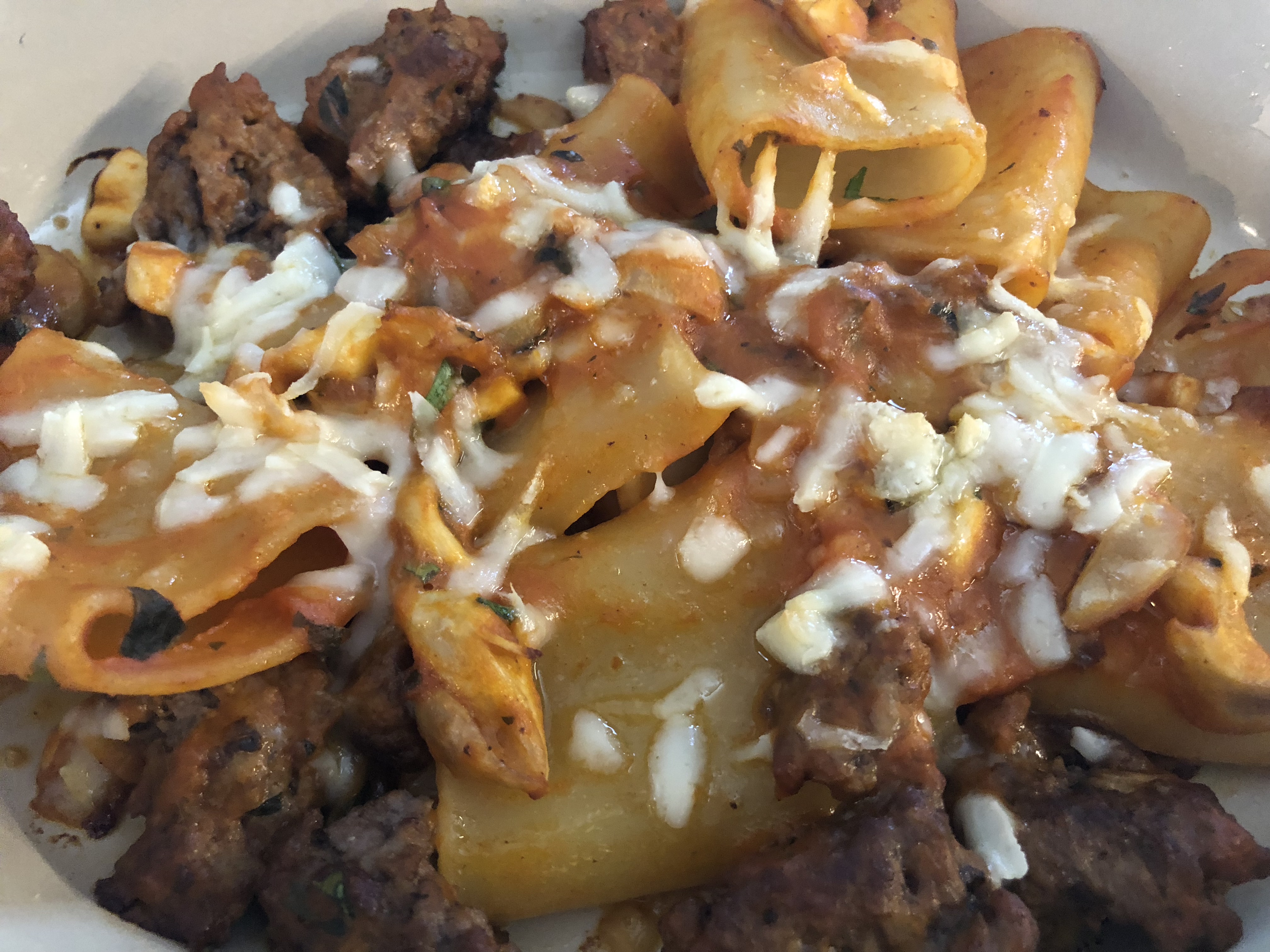 Pasta Bake with Meat and Mushrooms