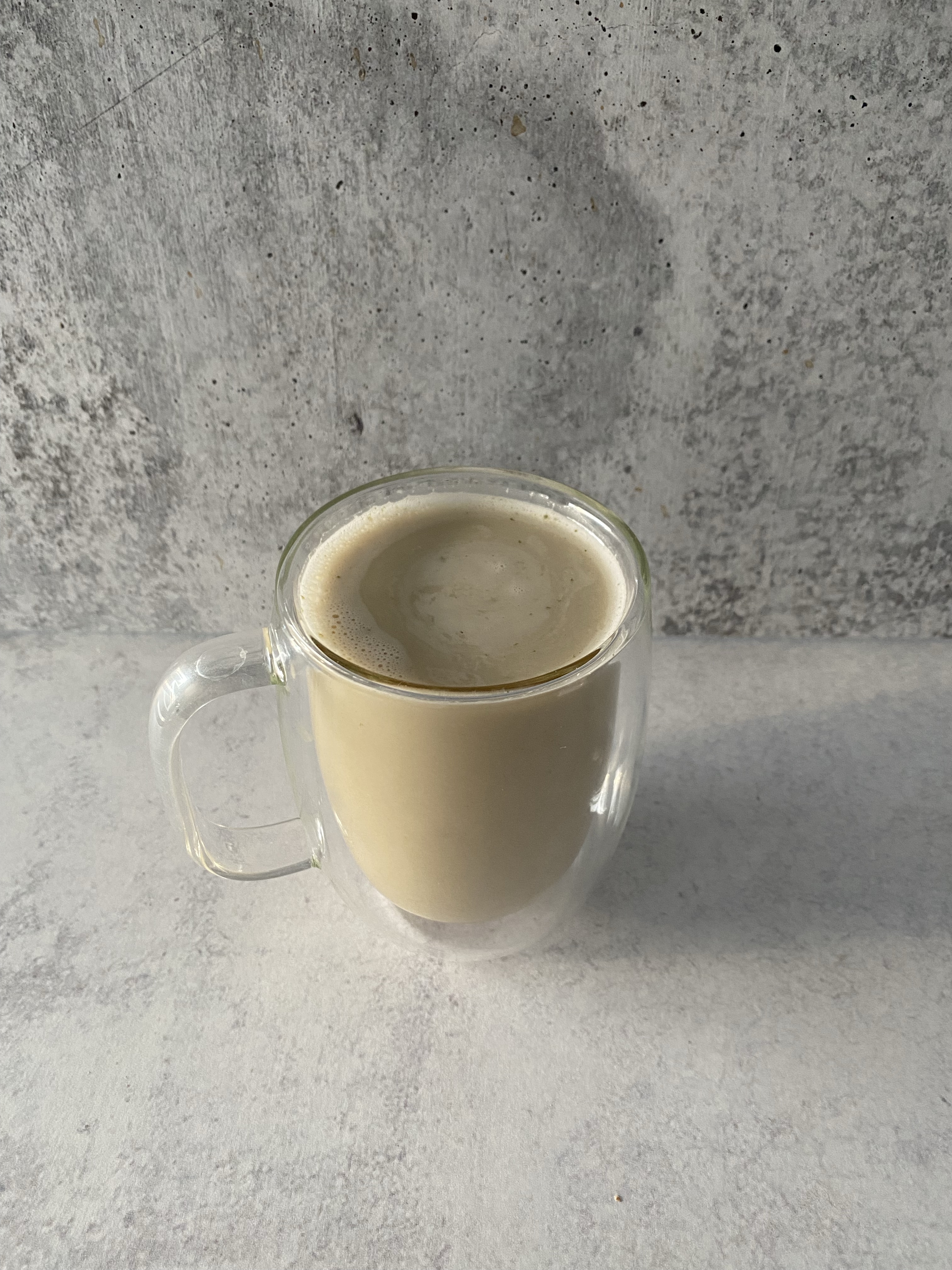 Mint and Dandelion Tea with Frothed Pecan Milk