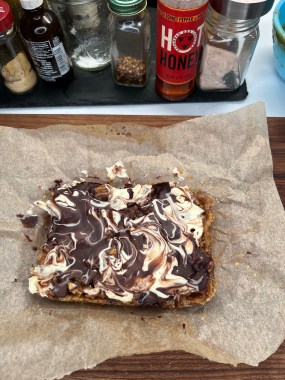 Chocolate Topped Toffee Bars- The Joy of Cooking
