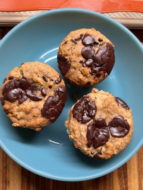 Banana Oat and Chocolate Muffins