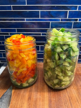 Quick Pickled Peppers and Cucumbers