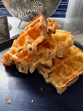 Parmesan and Jalapeño Flake Waffles