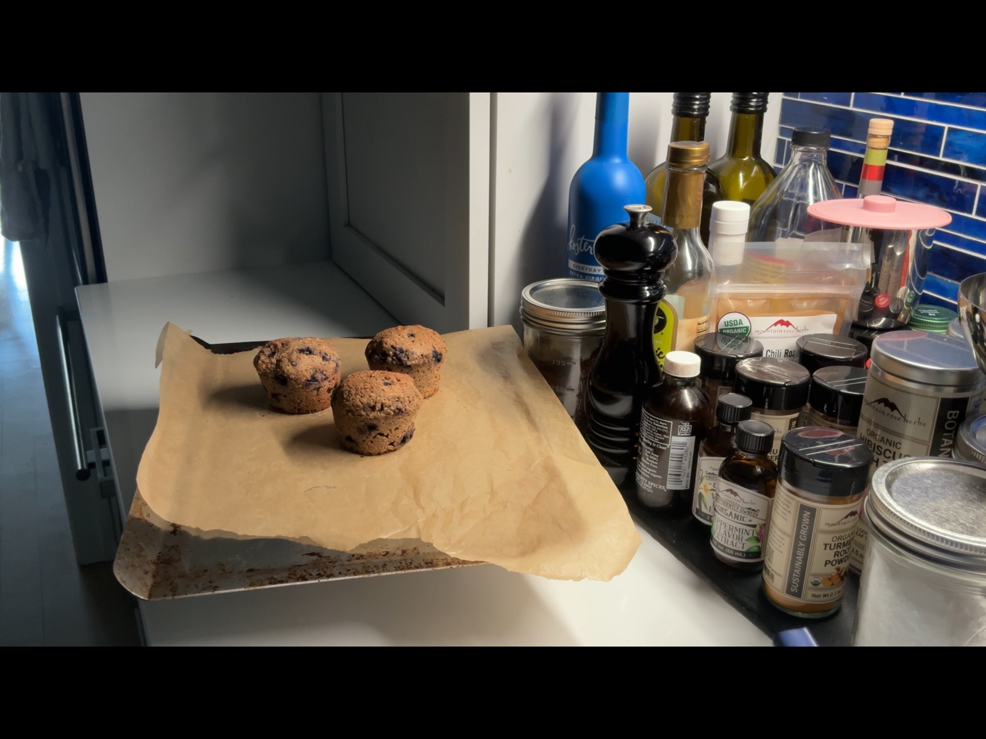 Cornmeal and Blueberry Muffins